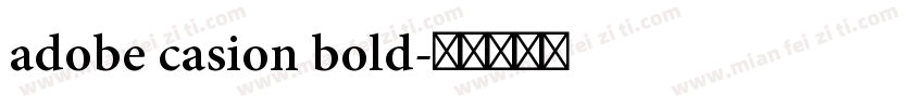 adobe casion bold字体转换